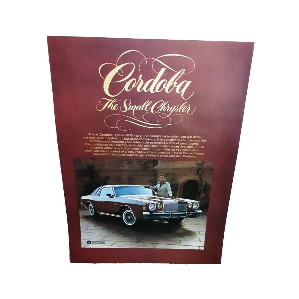 1975 1976 Chrysler Cordoba Ricardo Montalban Original Print Ad Vintage 70s